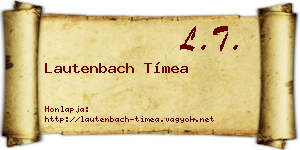 Lautenbach Tímea névjegykártya