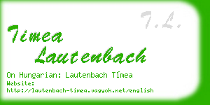 timea lautenbach business card